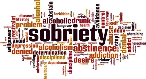 Sobriety word cloud Stock Illustration