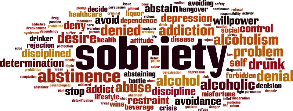 Sobriety word cloud Stock Illustration