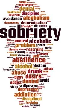 Sobriety word cloud Stock Illustration