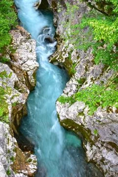 Soča Gorge Foto stock