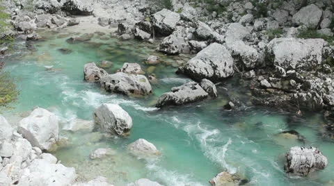 Soča river Stock Footage 26557847