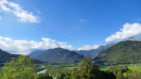 Soča river landscape, time lapse Stock Footage 144972419