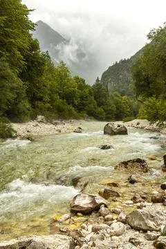 Soca river Stock Photos