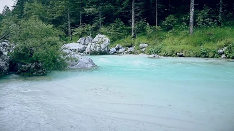 Soca river in Slovenia Stock Footage 73889874