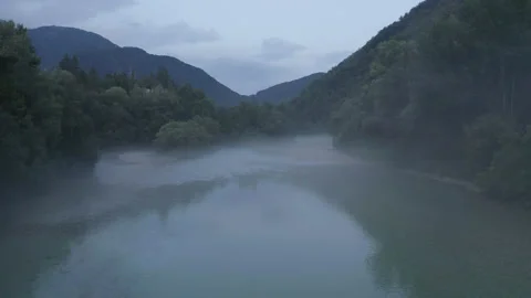 Soca river at sunset Stock-Footage 131247837