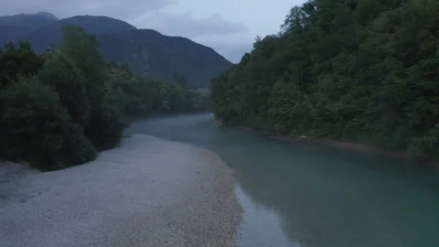 Soca river at sunset Stock-Footage 131278743