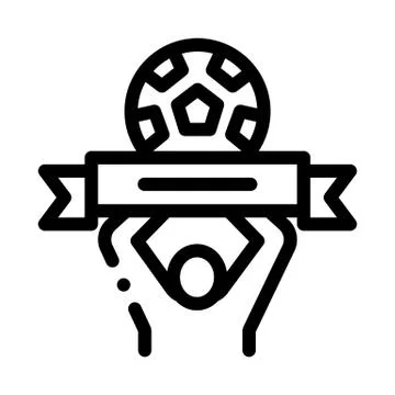 Soccer Above All Icon Vector Outline Illustration 스톡 일러스트