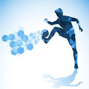 Soccer abstract blue Stock Illustration