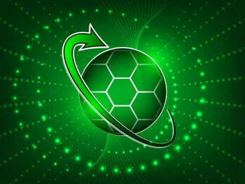 Soccer abstract vector background with ball Stock Illustration
