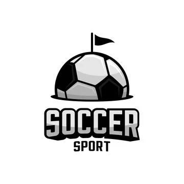 SOCCER AND FLAG Stock Illustration