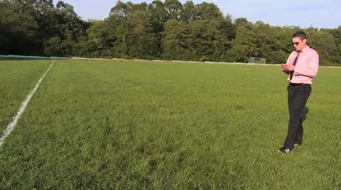 Soccer and texting. Stock Footage 41213751