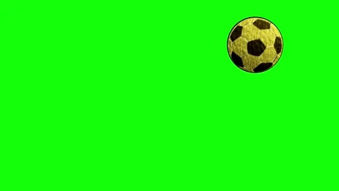 Soccer Animated with Ball - Chroma Key Green Screen Footage Stock Footage 337997004