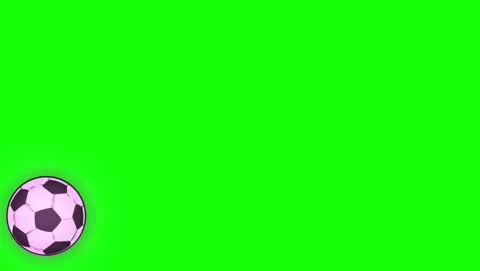 Soccer Animated with Ball on Green Screen Chroma Key Background Stock Footage 339327408