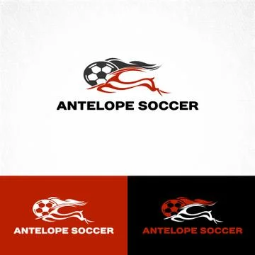 Soccer antelope logo Stock Illustration