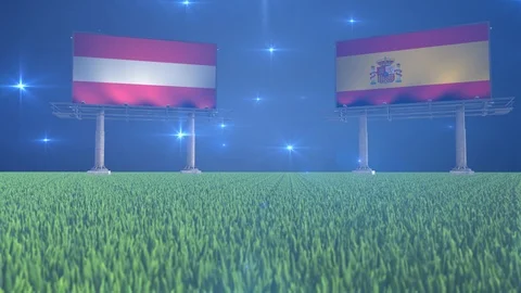 Soccer Austria versus Spain Stock Footage 92213873