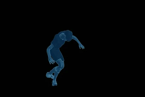 Soccer Back Kick Shaded Widescreen Stock Footage 10873572
