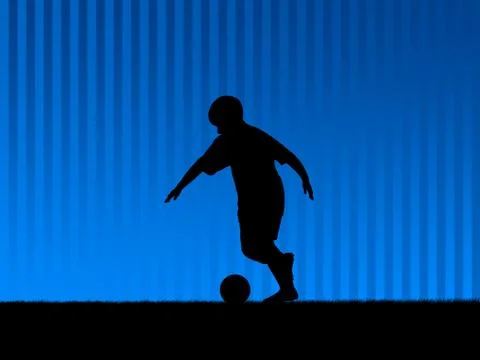 Soccer background blue 3 Stock Illustration
