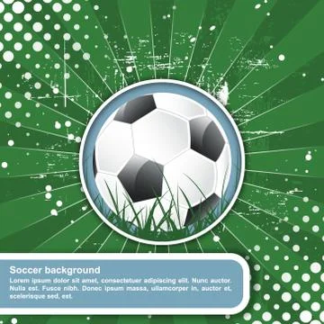 Soccer background in retro style, vector illustration Stock Illustration