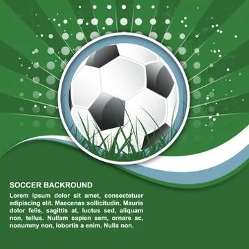 Soccer background in retro style, vector illustration Stock Illustration