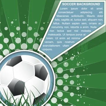 Soccer background in retro style, vector illustration Illustrazione stock