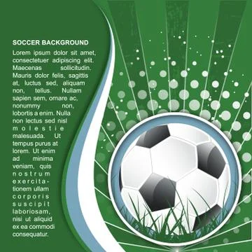 Soccer background in retro style, vector illustration Stock Illustration