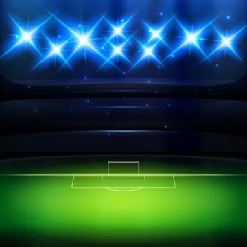 Soccer background with spotlight Stock Illustration