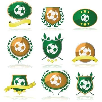 Soccer badges Stock Illustration