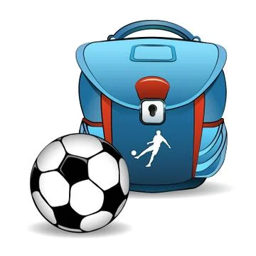 Soccer bag Stock Illustration