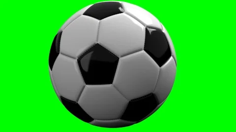 Soccer ball, 4K format with green screen to put on any video Stock Footage 89825231