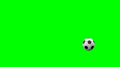 Soccer ball, 4K format with green screen to put on any video Stock Footage 89825246