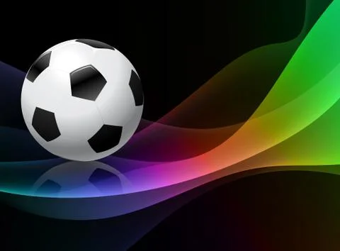 Soccer Ball on Abstract Background Stock Illustration