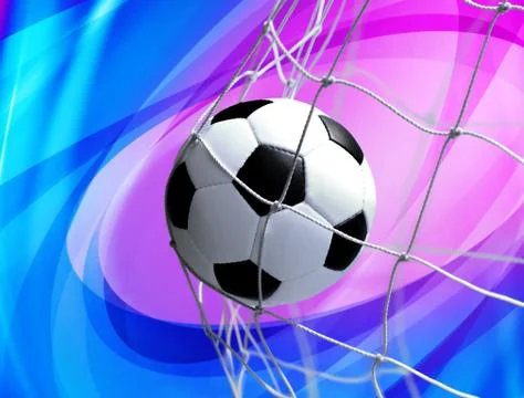 Soccer ball on abstract background Stock Photos