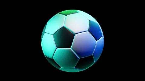 Soccer ball animation on a dark background Vidéo 332623041
