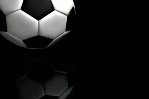 Soccer Ball on Black Video stock 10873545