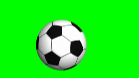 Soccer Ball Bouncing and Rolling to a Stop on Chroma Key Green Screen Video stock 119991979