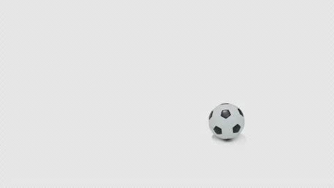 Soccer ball bouncing in and stopping, transparent background Stock Footage 335659588