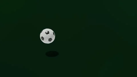 Soccer ball bouncing in and stopping, transparent background Stock Footage 335659695
