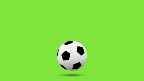 Soccer ball bouncing on green background, chroma key Stock Footage 168101678