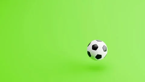 Soccer Ball Bouncing Loop with Copy Space Anim Stock Footage 327021562