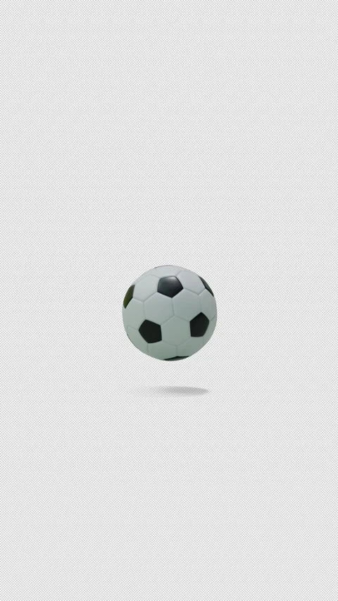 Soccer Ball Bouncing Towards Camera Isolated on Alpha Channel Vertical Stock Footage 340169717