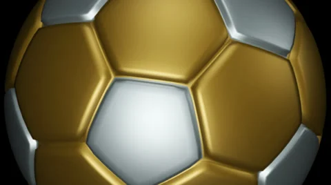 Soccer Ball Bouncing Transition - Gold and Silver 01 - Alpha Channel Stock Footage 28299301