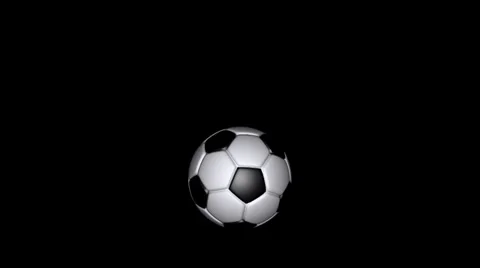 Soccer Ball Bouncing Transition - White and Black 01 - Alpha Channel Stock Footage 28297304