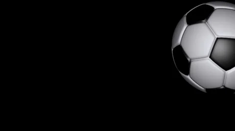 Soccer Ball Bouncing Transition - White and Black 03 - Alpha Channel Stock Footage