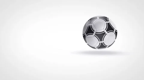 Soccer ball bouncing on white background Stock Footage 39977100