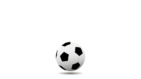 Soccer ball bouncing on white background Stock Footage 159198599
