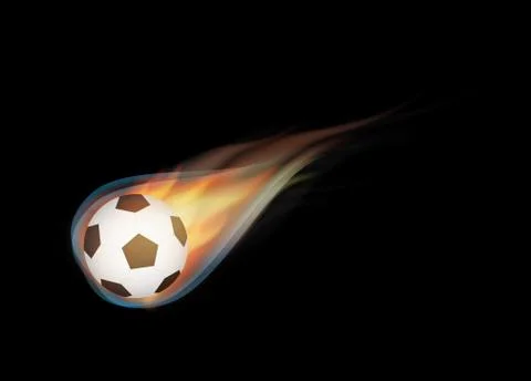 Soccer ball burning Stock Illustration