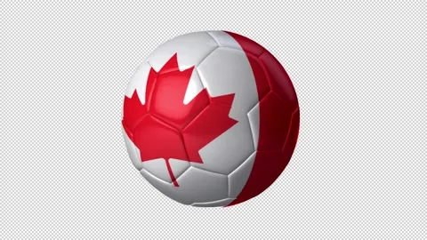 Soccer Ball Canada Flag Stock Footage 223931889