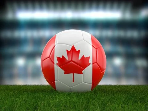 Soccer ball Canada flag Stock Illustration