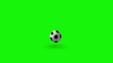 Soccer ball centered on green background Stock Footage 309450281