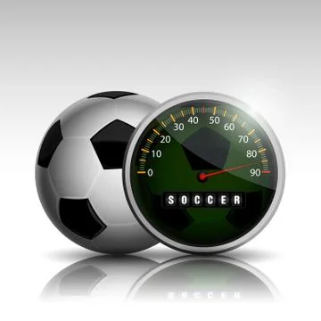 Soccer ball clock Stock Illustration